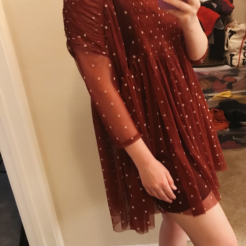 Free People Mesh mini dress